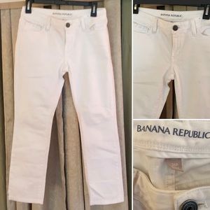 Banana Republic White Skinny Jeans 26P petite